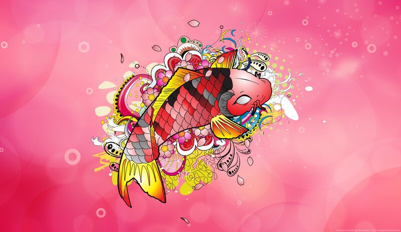 colorful koi fish art