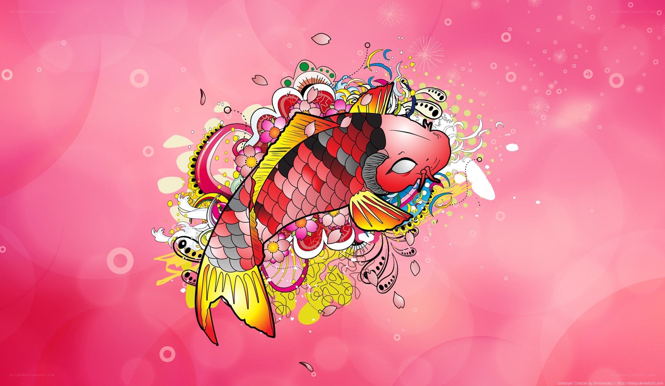 colorful koi fish art