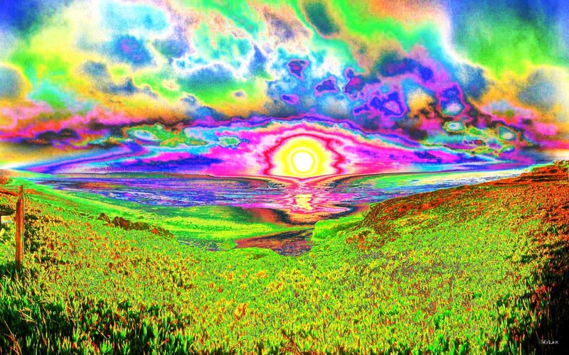 Colorful Landscape at Sunset