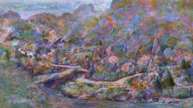 Colorful landscape painting