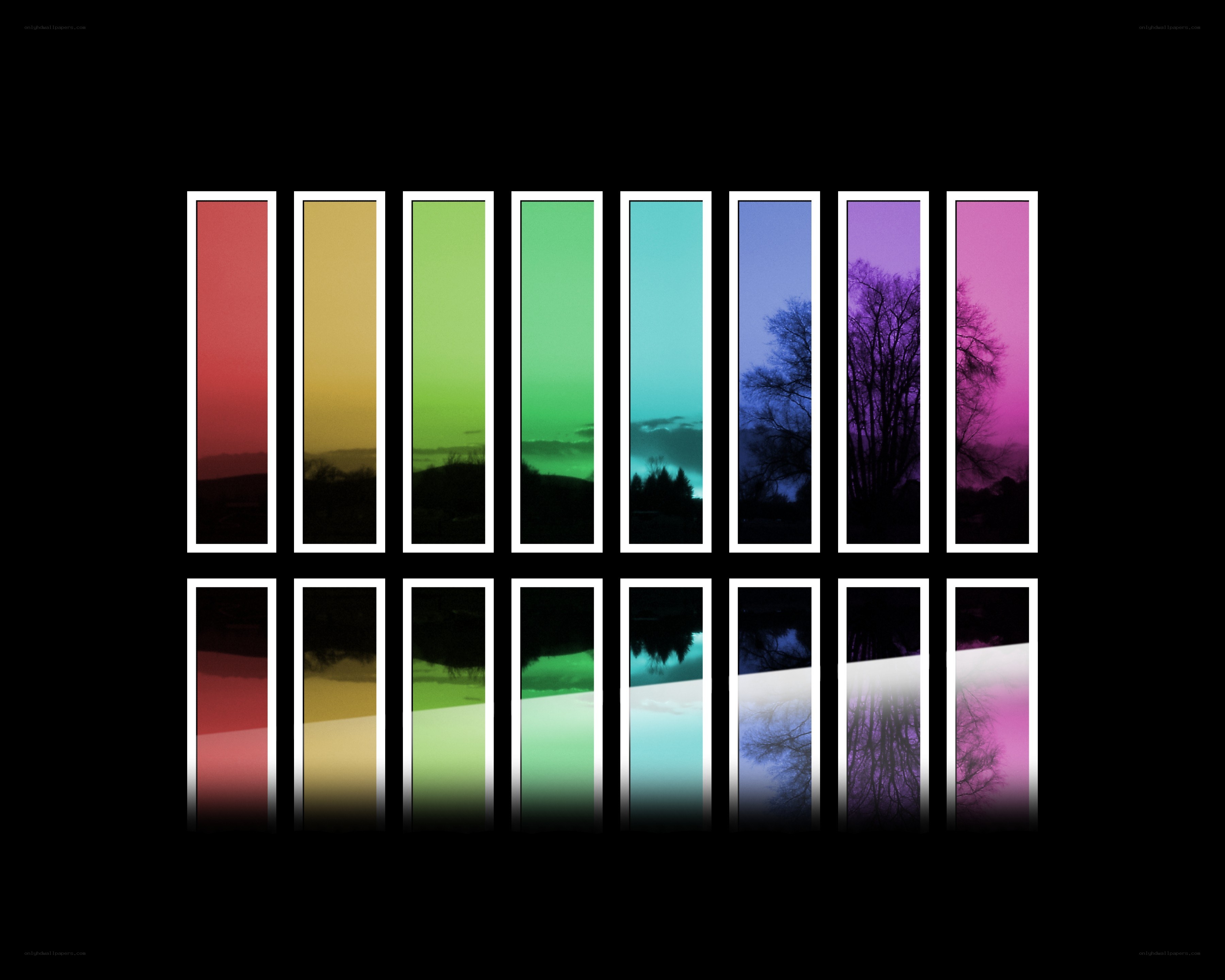 colorful landscape panels