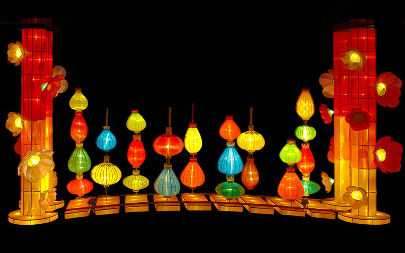 Colorful Lantern Display