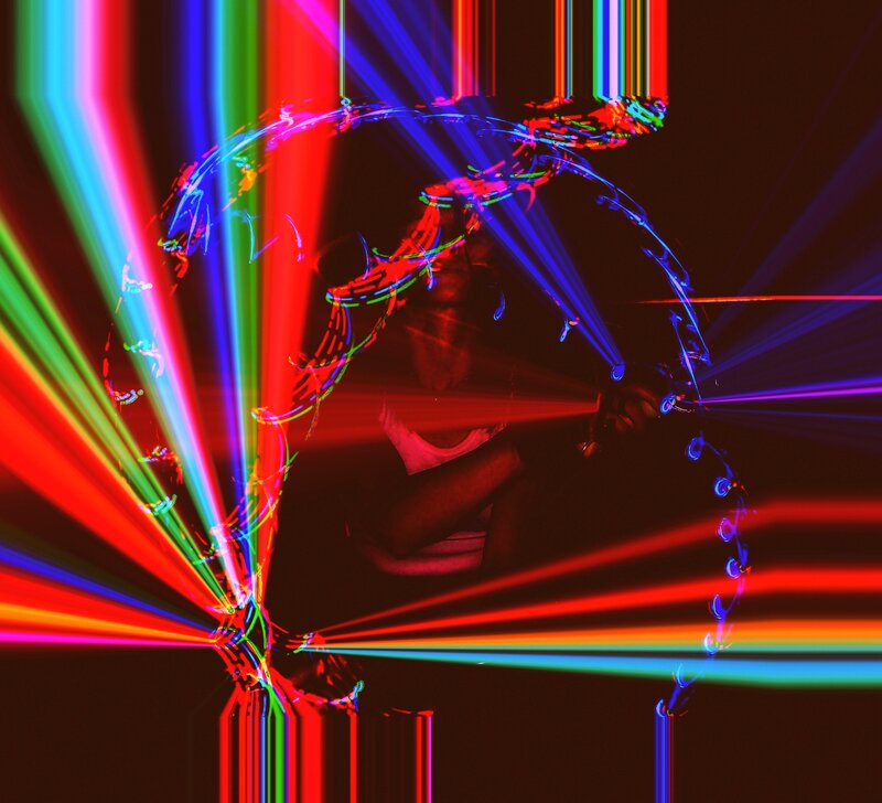 colorful laser light show