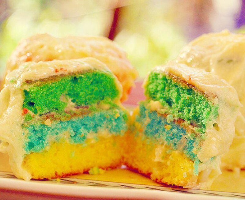Colorful Layered Cupcake
