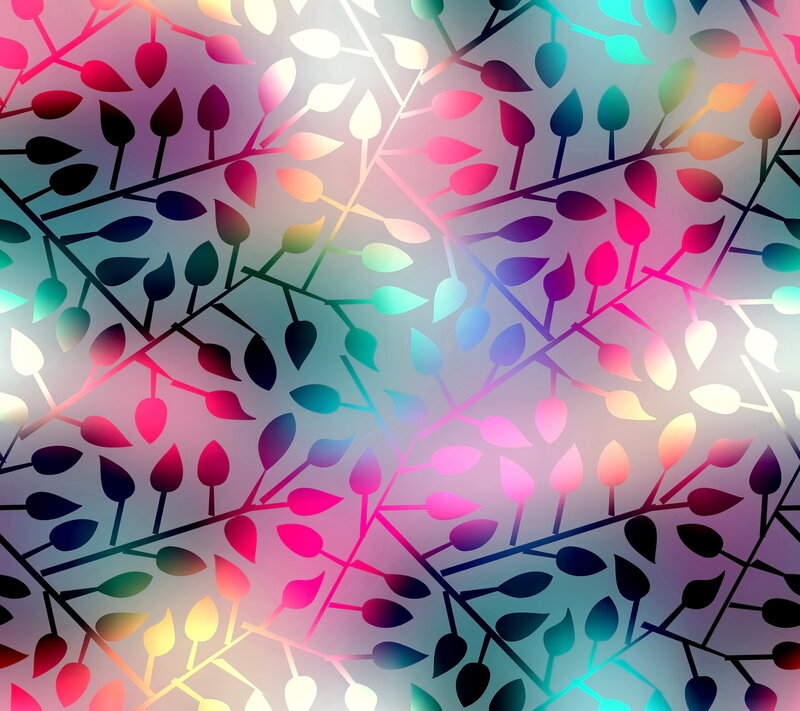 Colorful Leaf Pattern — Pink, Vibrant