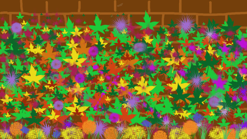 Colorful Leaves and Flowers