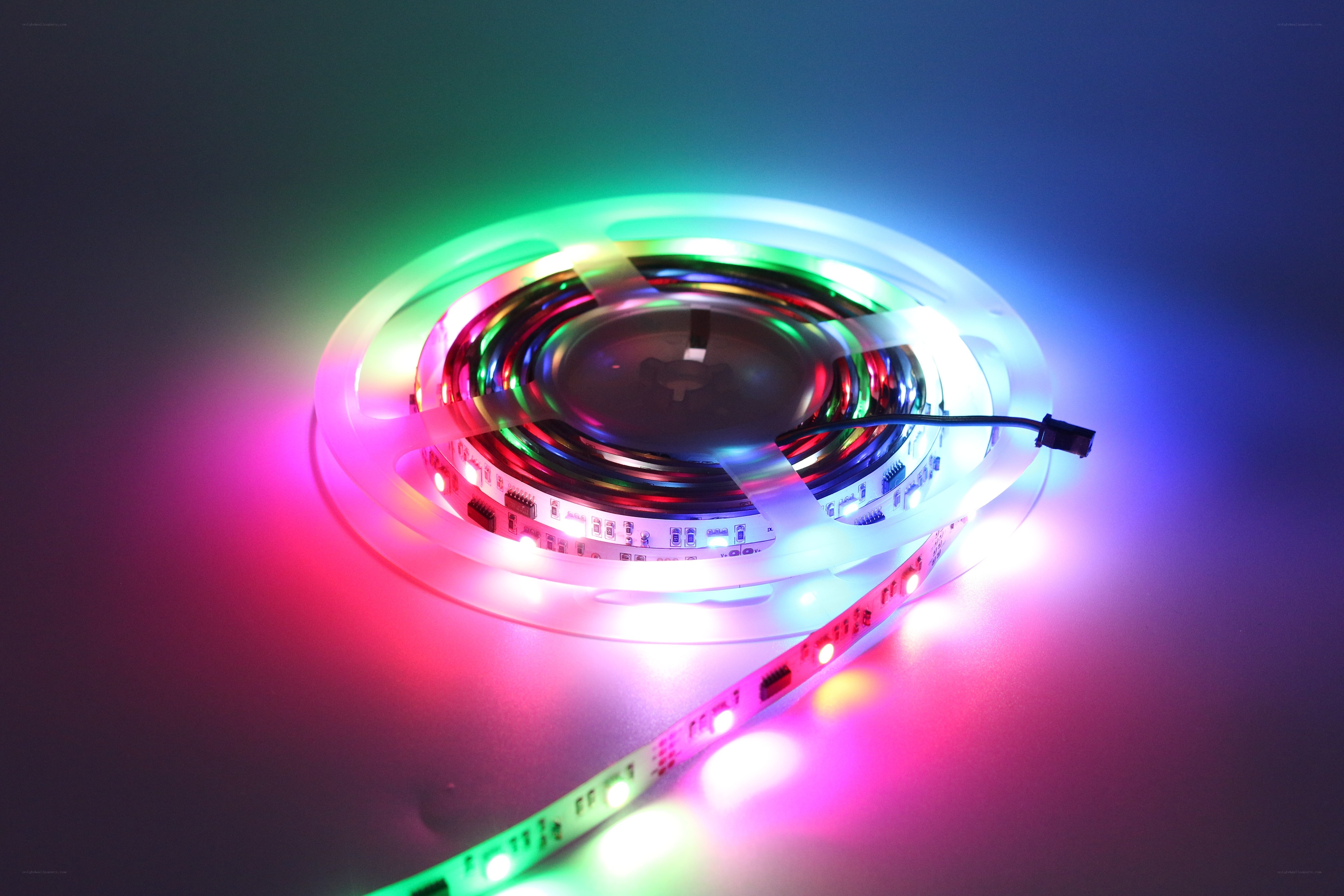 Colorful LED strip coil