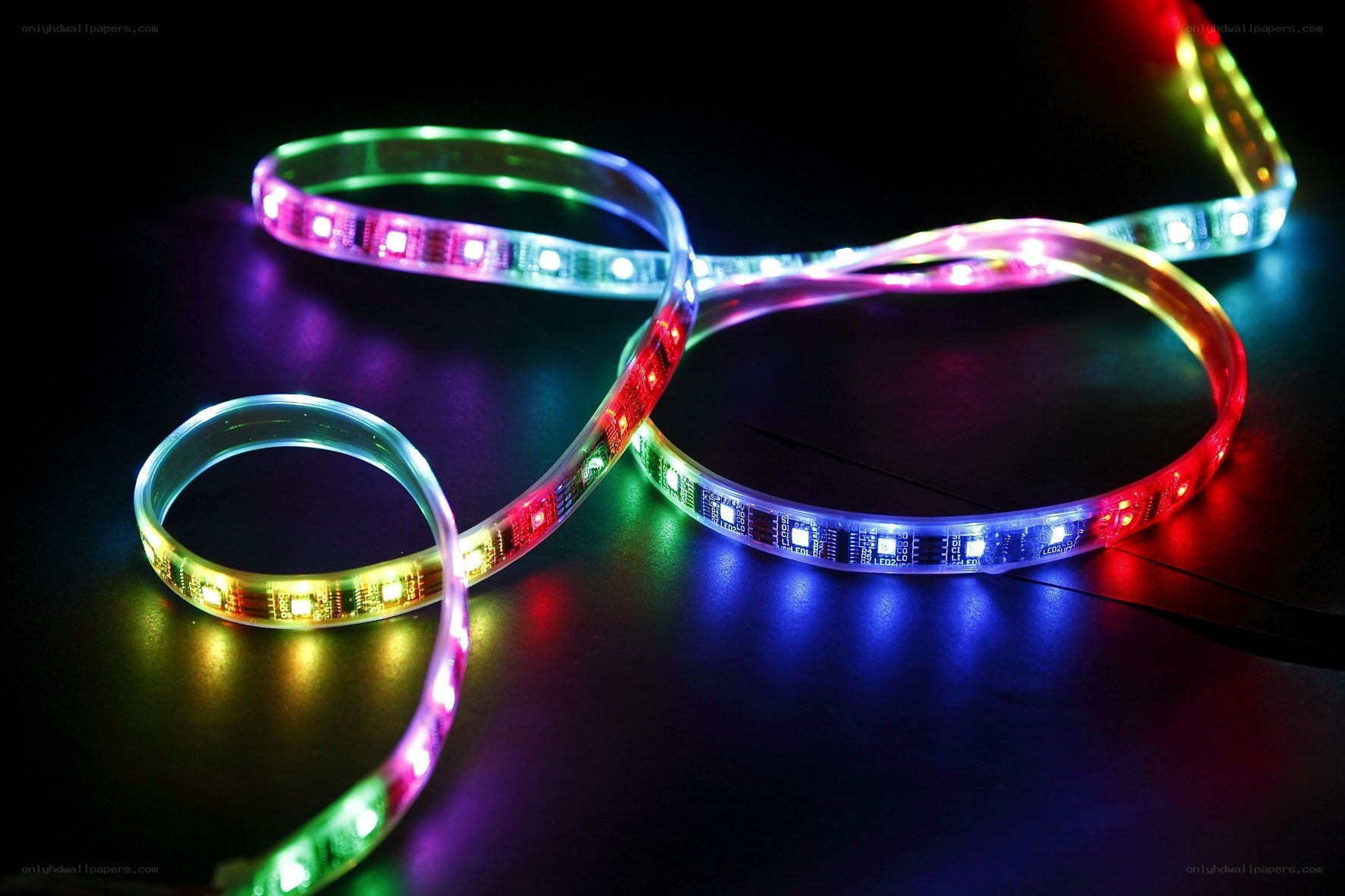 Colorful LED strip lights