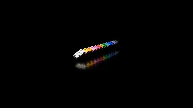 Colorful Lego Bricks — Black