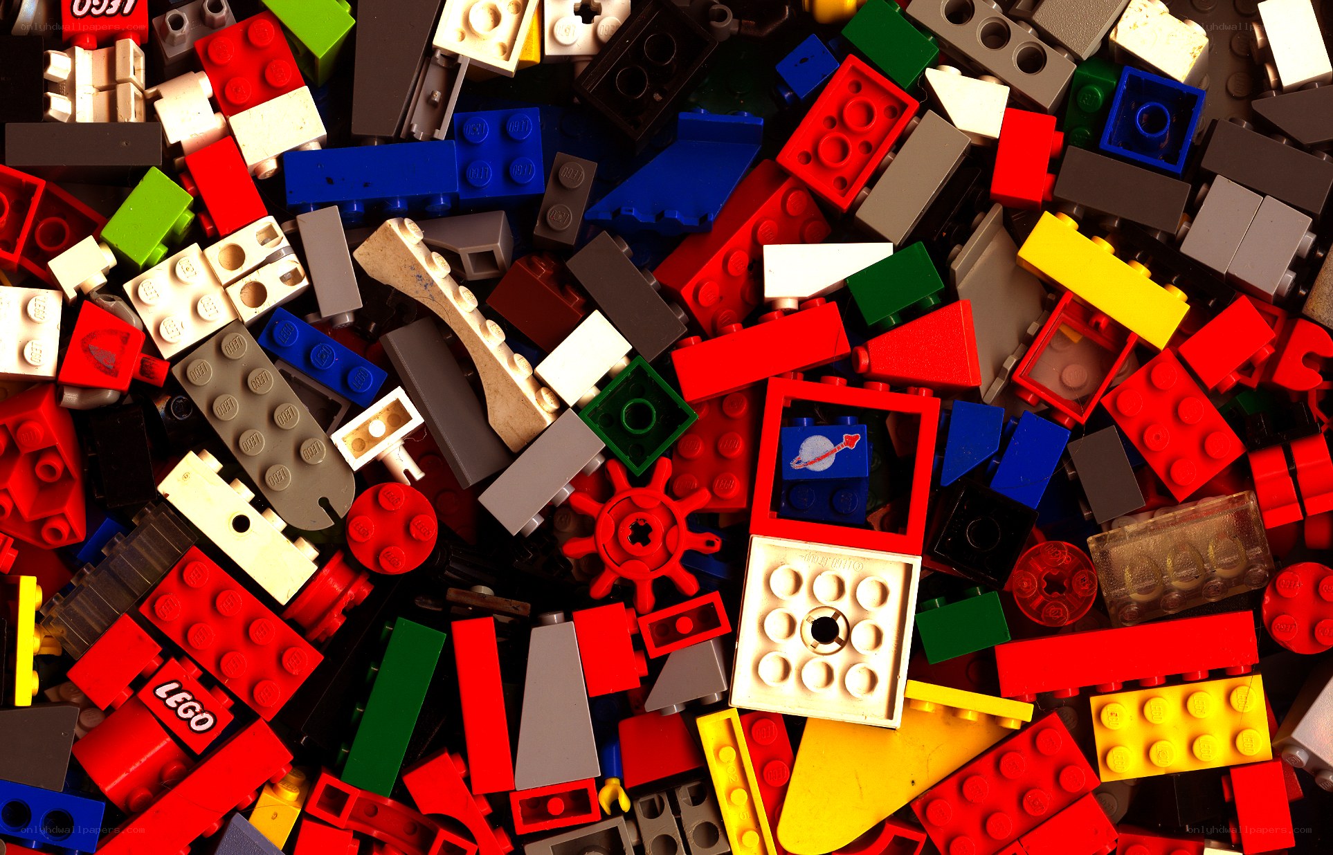 colorful lego bricks pile