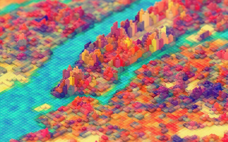 Colorful Lego City