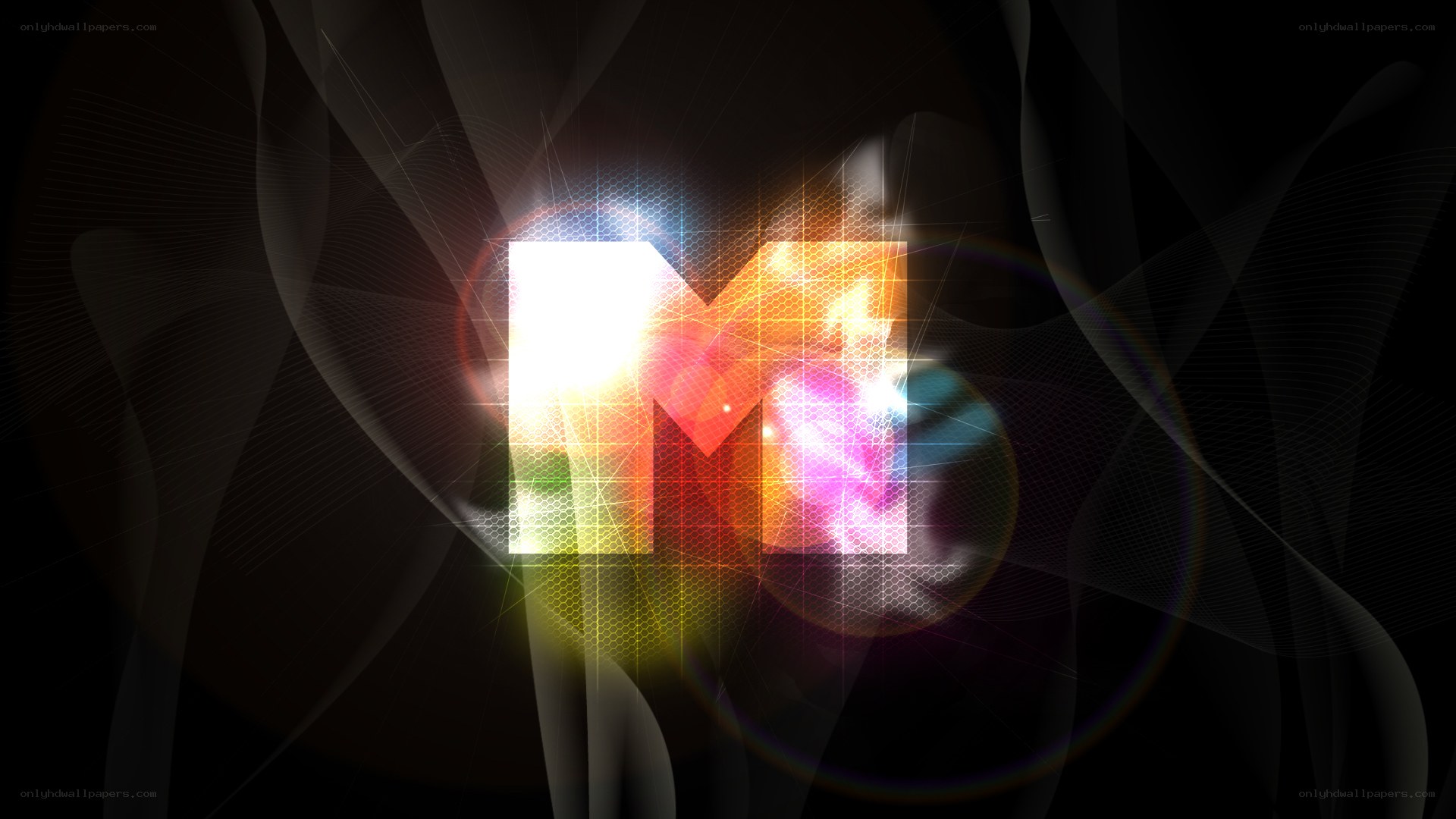 Colorful letter M design