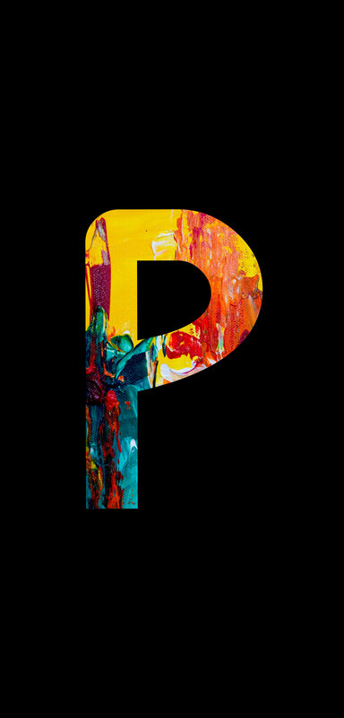 Colorful Letter P