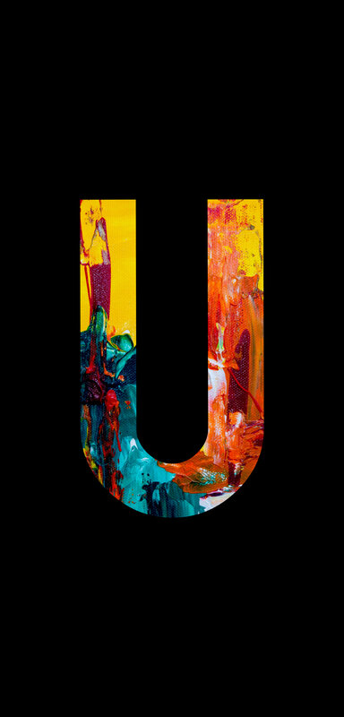 Colorful Letter U