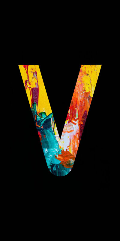Colorful Letter V