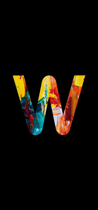 Colorful Letter W