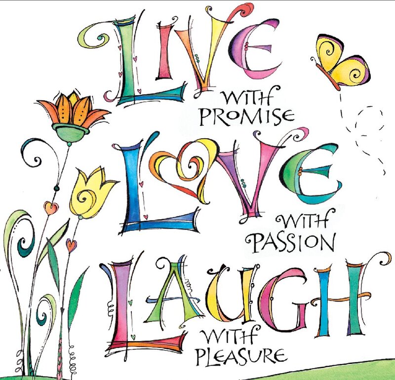 Colorful Lettering with Flowers