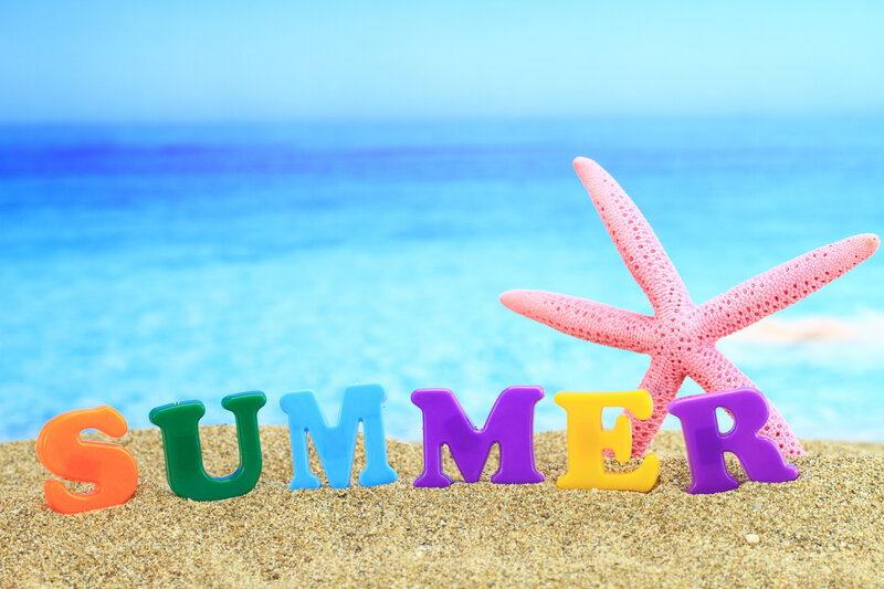 Colorful Letters on Beach