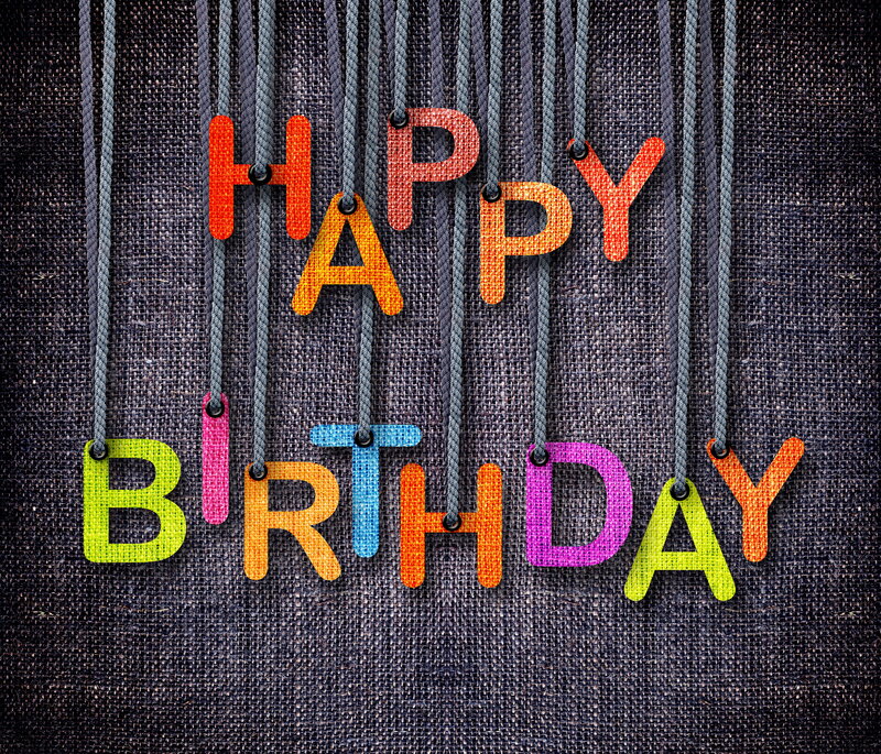 Colorful Letters on Burlap