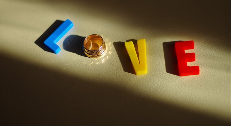 Colorful Letters Spelling Love