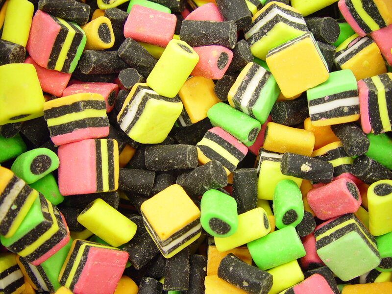 colorful licorice candies