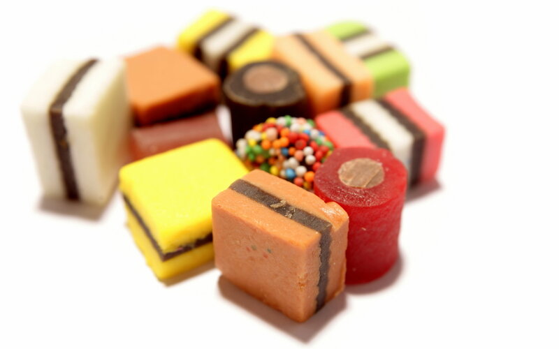 Colorful Licorice Candies — White