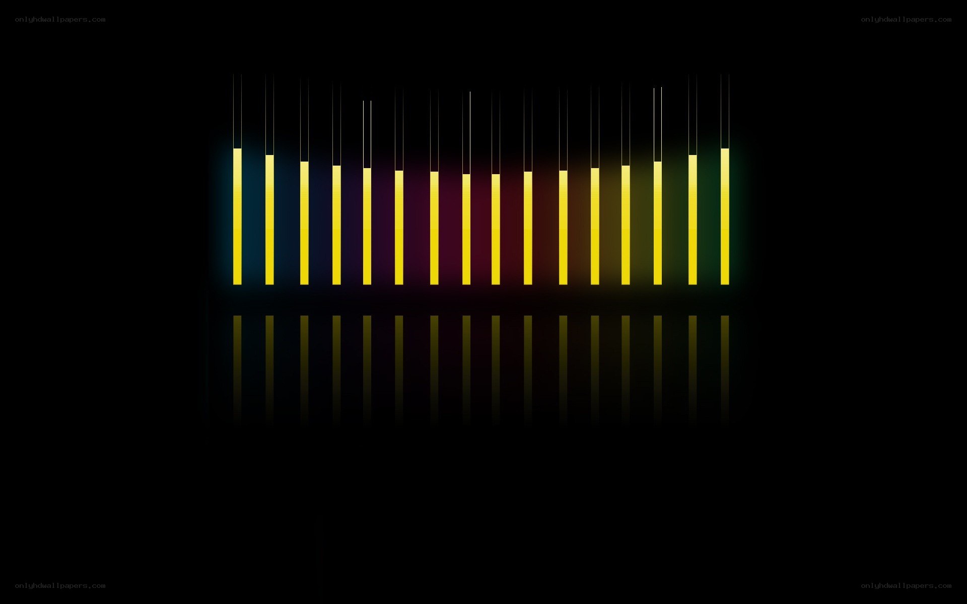 colorful light bars on black