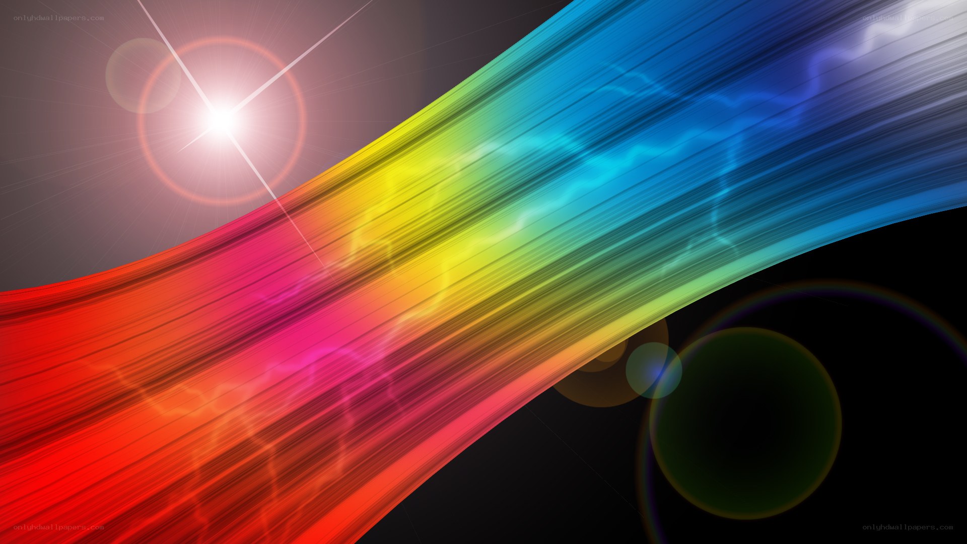 Colorful light beam abstract