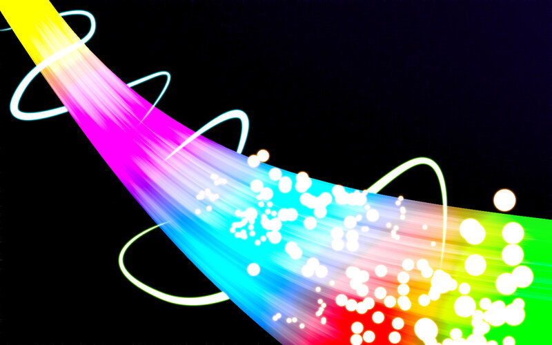 colorful light beam animation