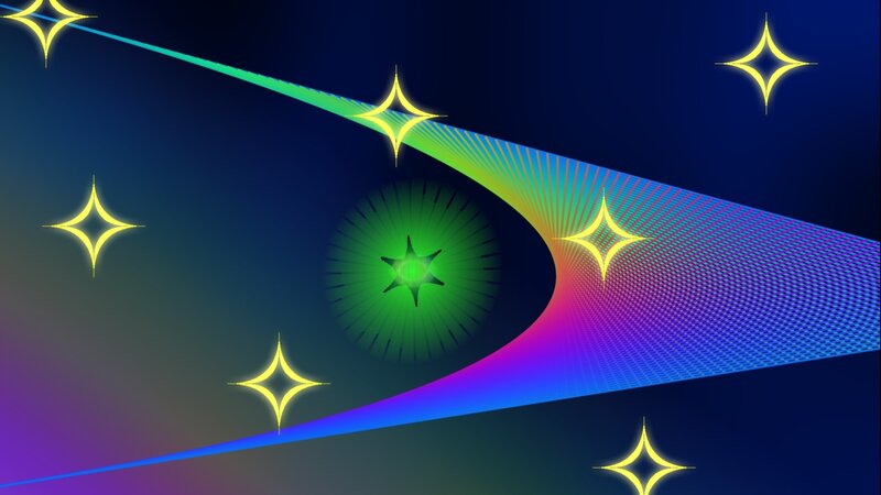 Colorful Light Beam — Blue