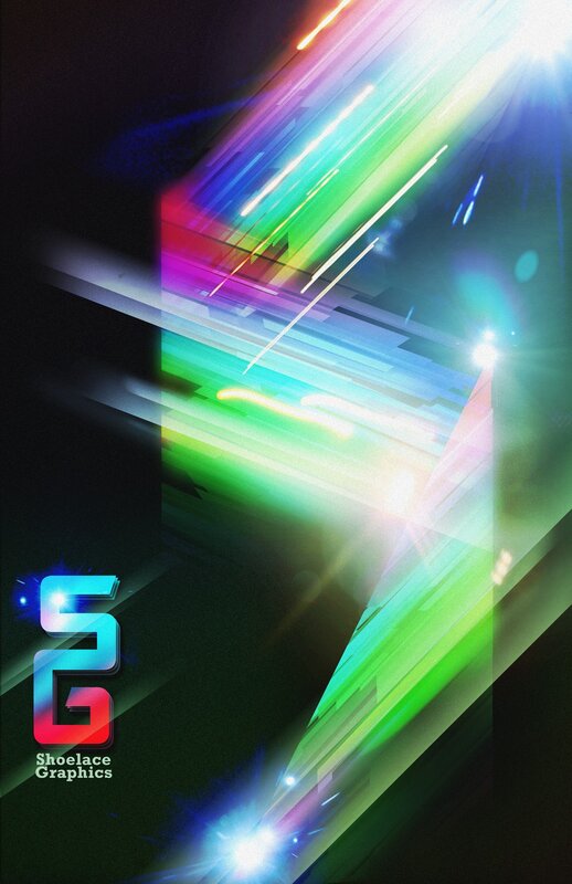 colorful light beam design