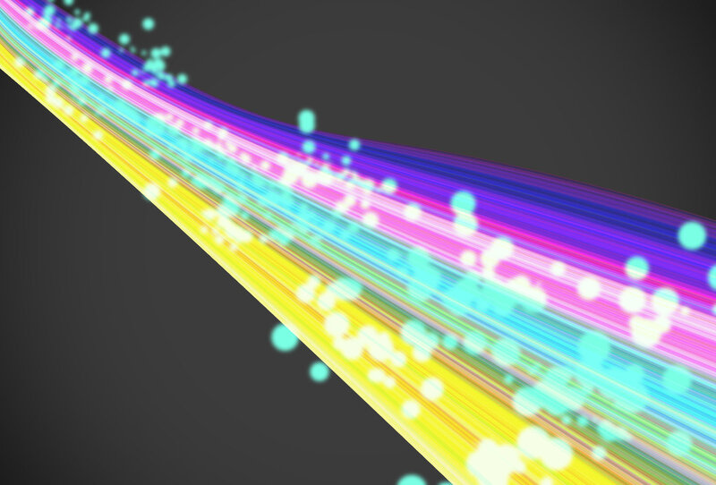 Colorful Light Beam — Yellow