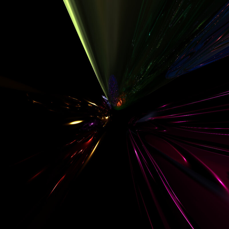 Colorful Light Beams — Black, Dramatic
