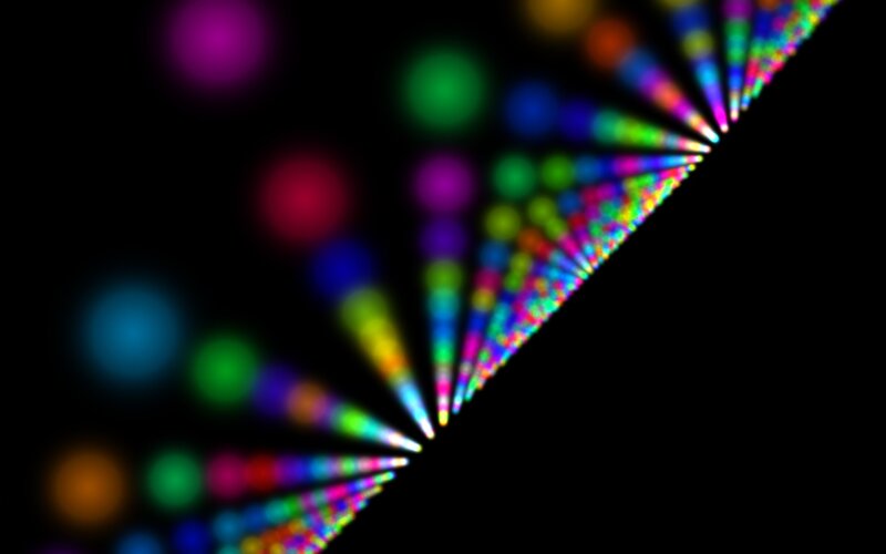 Colorful Light Beams — Black, Dynamic, Abstract, Lights