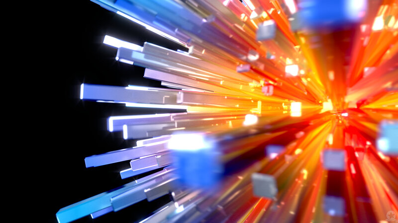 Colorful Light Beams — Blue, Dynamic