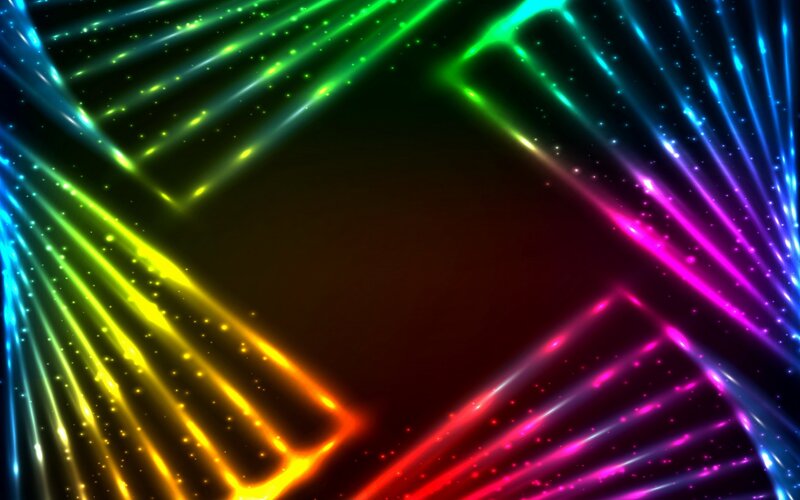 Colorful Light Beams — Green, Vibrant