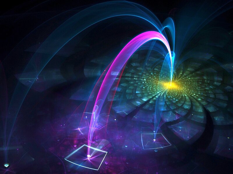 Colorful Light Beams — Purple