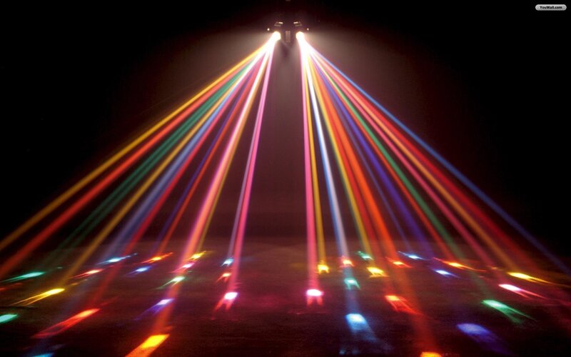 Colorful Light Beams — Red, Dramatic