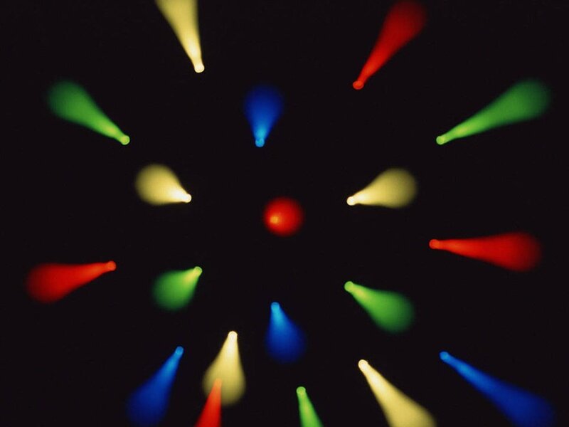 Colorful Light Beams — Red, Dynamic