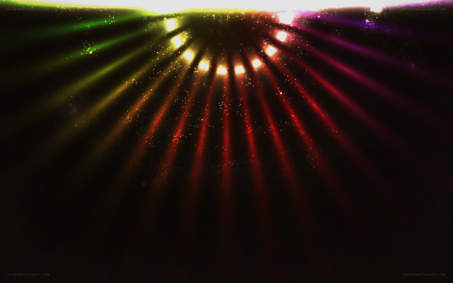 colorful light beams
