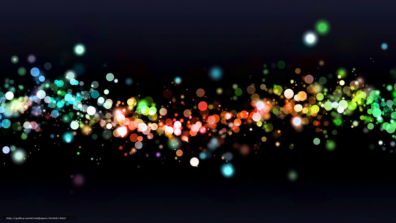 Colorful Light Bokeh — Black, Dynamic, Abstract