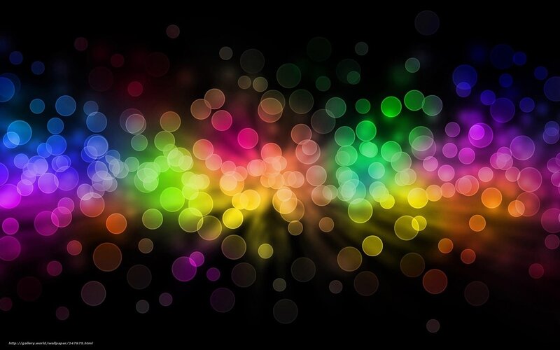Colorful Light Bokeh — Black, Vibrant, Abstract, Lights, Dark Background