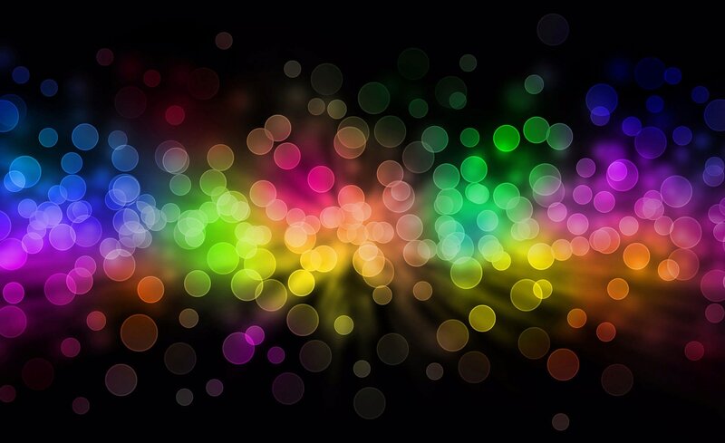 Colorful Light Bokeh — Black, Vibrant, Abstract, Lights