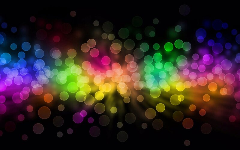 Colorful Light Bokeh — Black, Vibrant