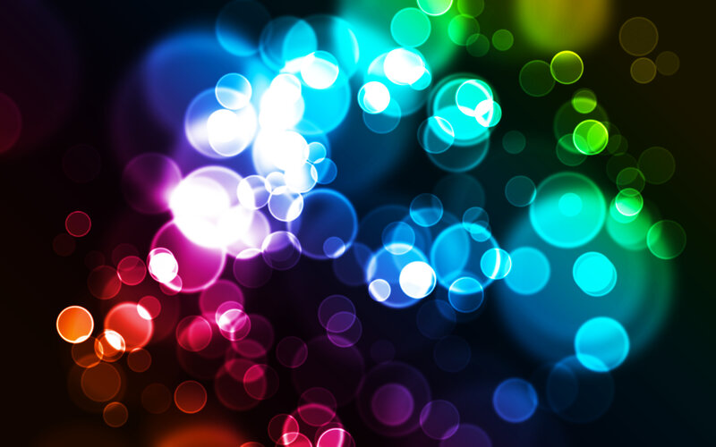 Colorful Light Bokeh — Blue, Vibrant, Abstract