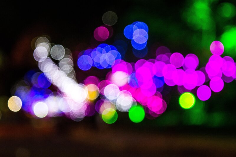 Colorful Light Bokeh — Purple, Vibrant