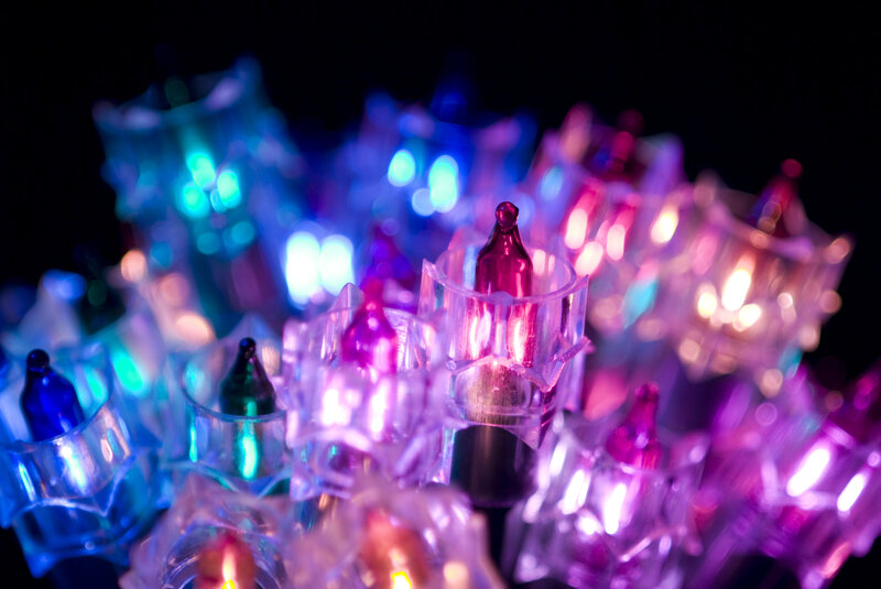 Colorful Light Bulbs — Purple