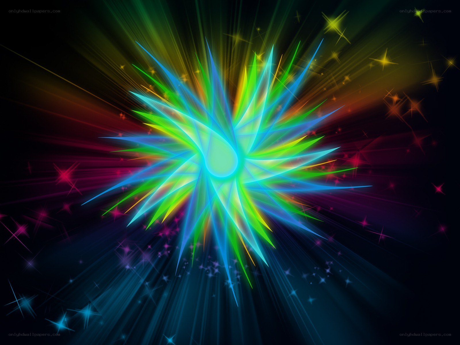Colorful light burst
