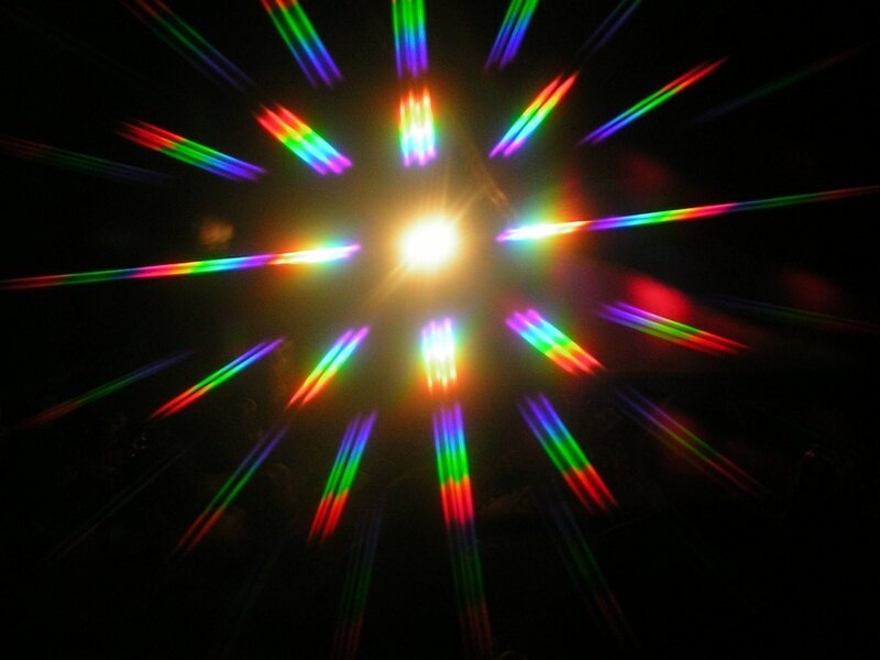colorful light burst