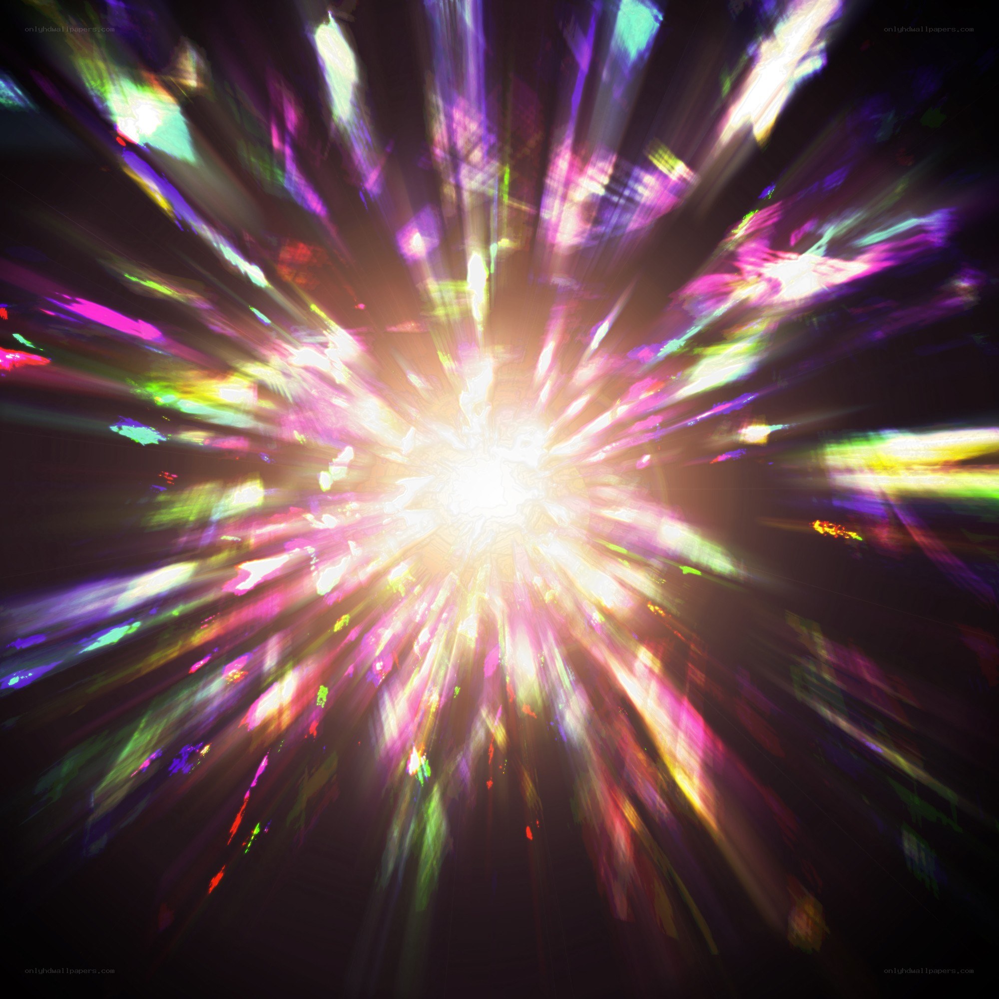 colorful light burst